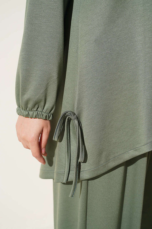 Haki Tie-Detail Two-Piece Set