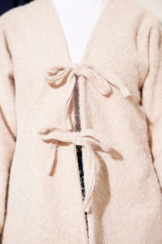 Jacket with Rope Tie Detail, Beige