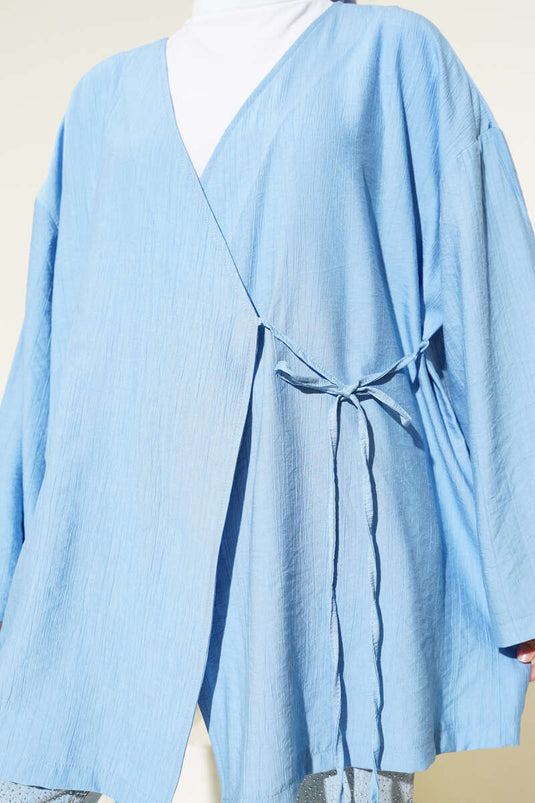 Rope Tied Kimono Baby Blue