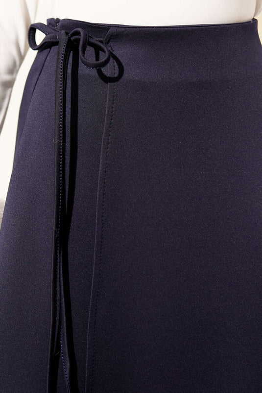 Jupe de plongée évasée à cordon de serrage, bleu marine