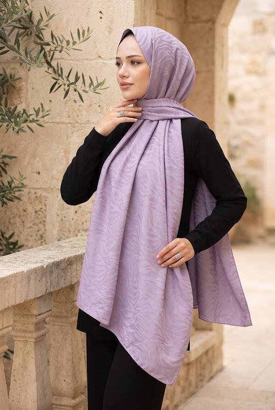 Powder Patterned Shiny Shawl