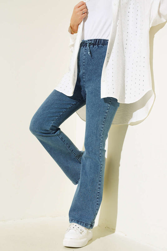 Bell-bottom Jeans Snow Wash