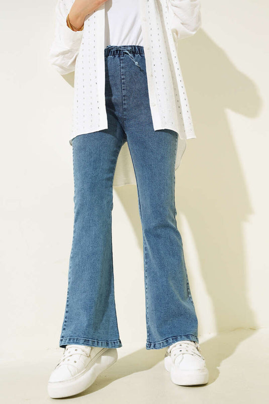 Bell-bottom Jeans Snow Wash