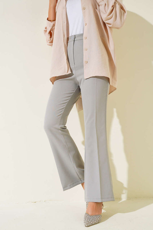 Pantalon Flare Gris