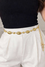 Ceinture À Chaîne Détails Coquillage Or