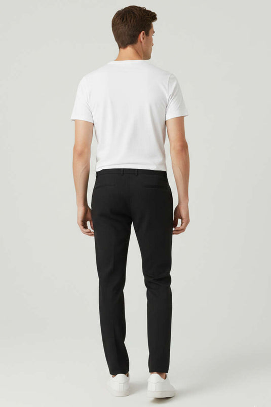 İtalyan Slim Erkek Pantolon Siyah