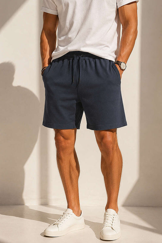 Short homme à poches arrière en jacquard, couleur fumée