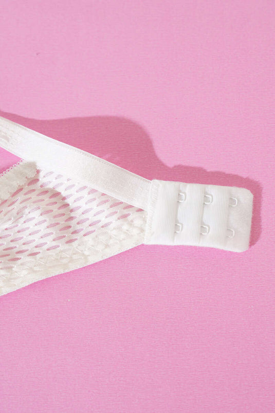 Jacquard Non-Padded Bra Ecru