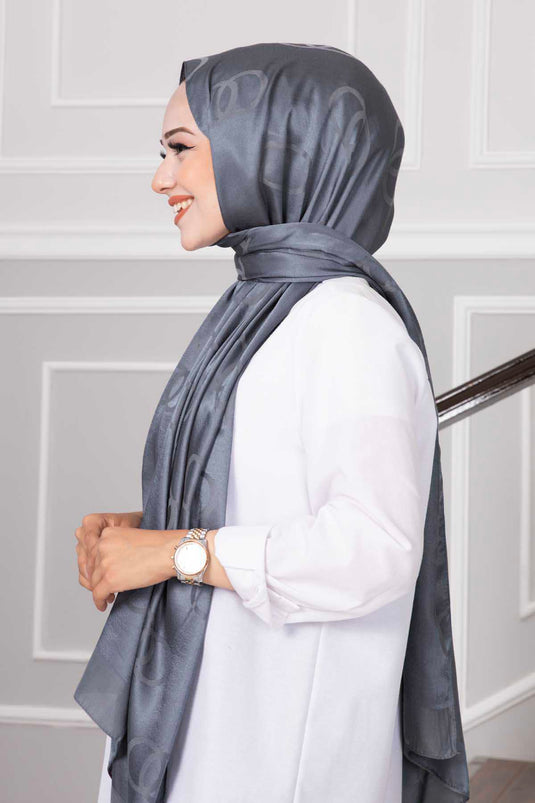 Châle Hijab Jacquard Fumé