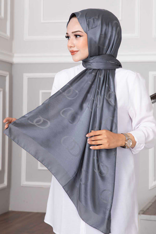 Châle Hijab Jacquard Fumé