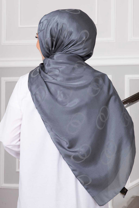 Châle Hijab Jacquard Fumé