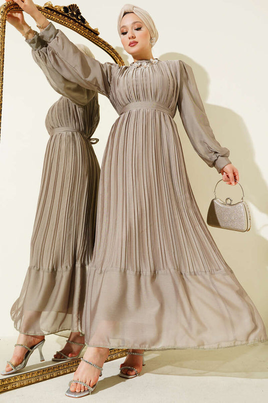 فستان جانجان المطوي من المنك