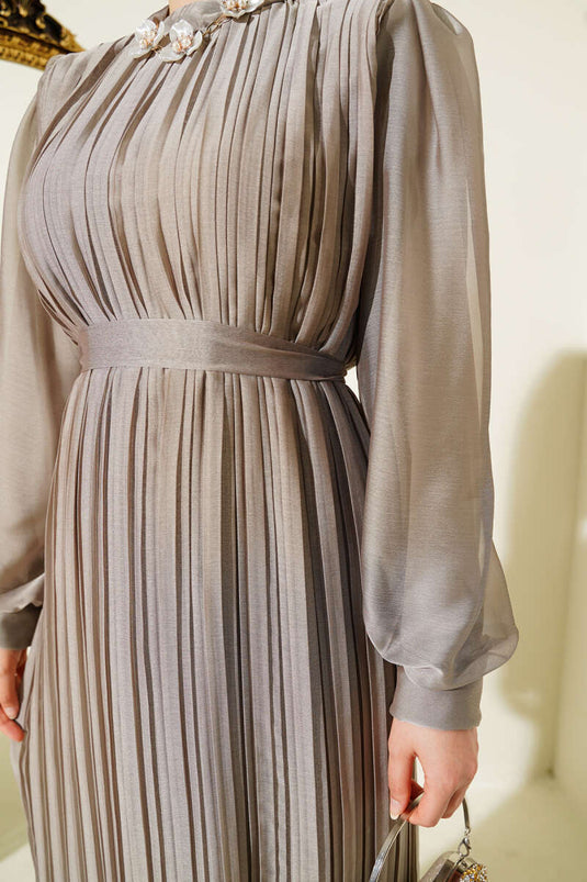 فستان جانجان المطوي من المنك