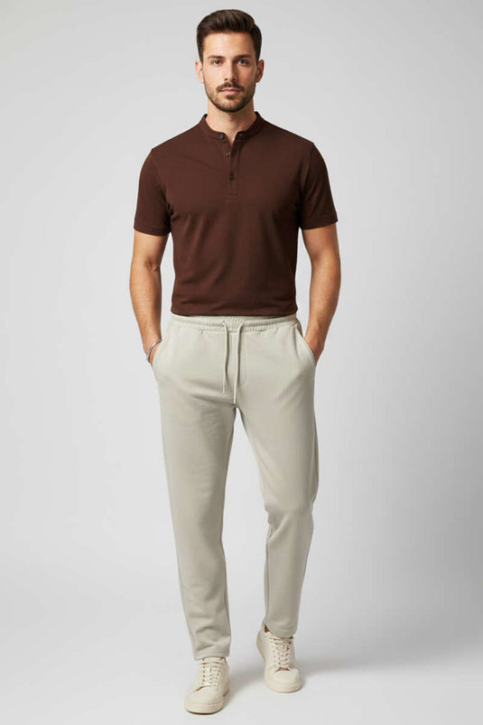 بنطال رياضي رجالي سكوبا جوغر لون حجر