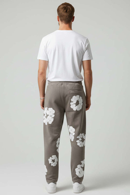 Kabartma Baskı Erkek Eşofman Altı Antrasit