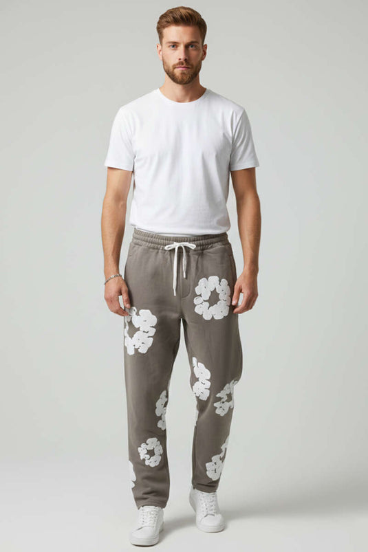 Kabartma Baskı Erkek Eşofman Altı Antrasit