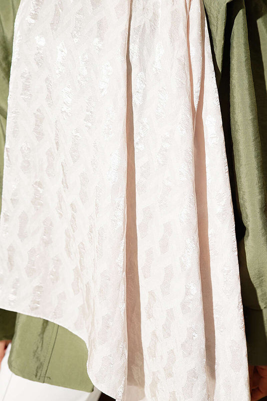 Écharpe En Jacquard Brodé Champagne