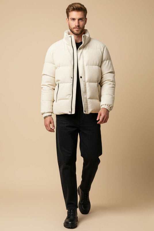 جاكيت مبطن رجالي من الكاديفي لون حجرية