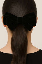 Nœud papillon en velours noir
