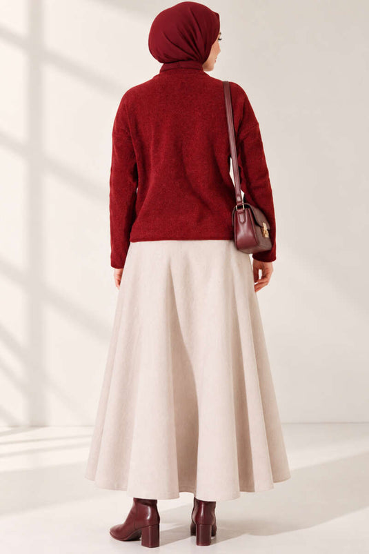 Velvet Look Special Shornil Cardigan Burgundy