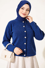 Gilet En Velours À Effet Spécial Sherpa Bleu Marine