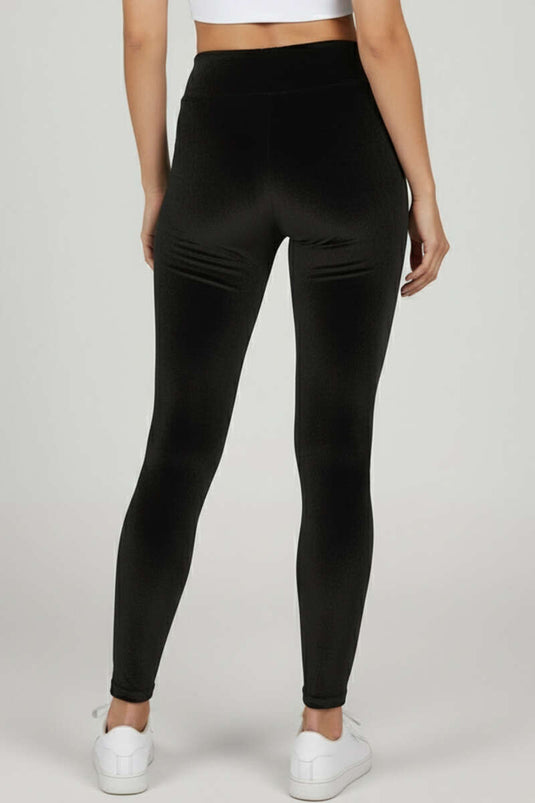 Velvet Leggings Black