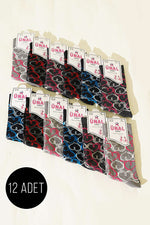 Lot De 12 Chaussettes À Motif Léopard Pour Femmes, Assortiment 3