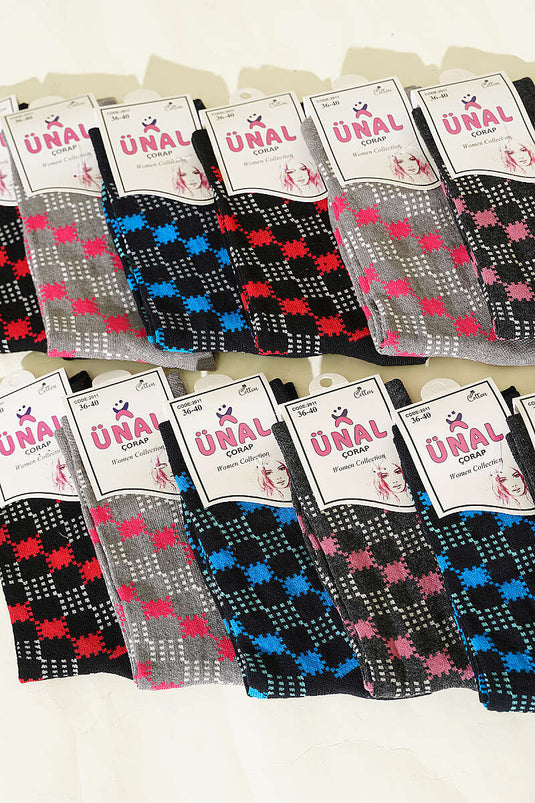 Lot de 12 paires de chaussettes à motif léopard assorties pour femme 5