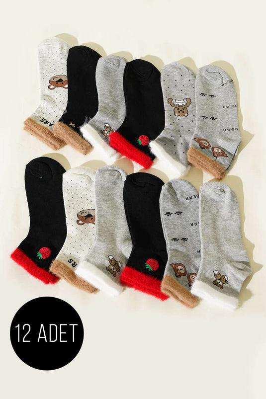 Calze Morbide con Motivo Barba, Set da 12 Pezzi, Assortite 4