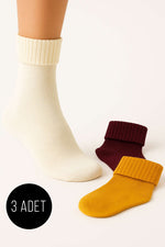 Lot De 3 Paires De Chaussettes Montantes Assorties Pour Femmes 1