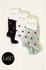 Chaussettes En Jersey À Motifs Pour Femme, Lot De 3, Assorties 10