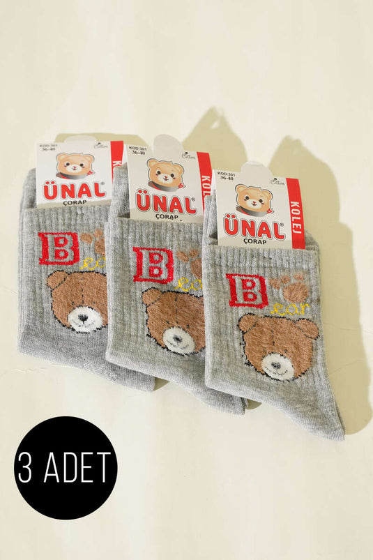 Chaussettes socquettes douces à motifs pour femme, lot de 3, assortiment 10