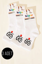 Lot de 3 paires de chaussettes socquettes assorties pour femme 1