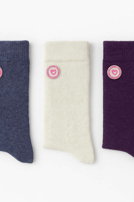 مجموعة جوارب صوفية نسائية للكاحل، عبوة من 3 قطع