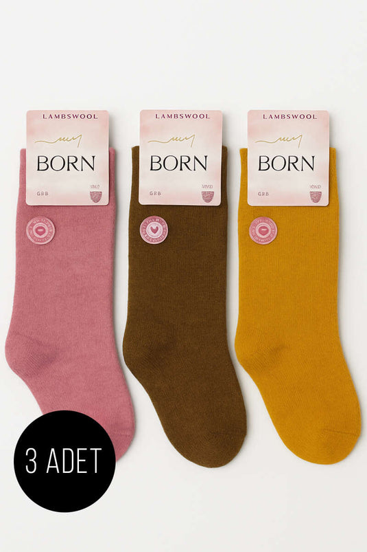 مجموعة جوارب صوفية نسائية للكاحل، عبوة من 3 قطع