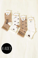 Lot de 4 chaussettes à motif assorties pour femme 5