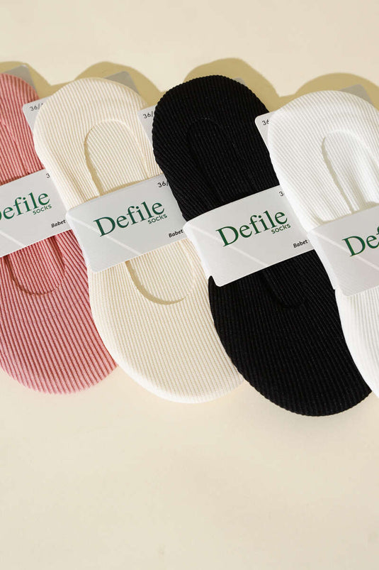 4er-Pack lasergeschnittene, gerippte Ballettsocken für Damen, Sortiment 1