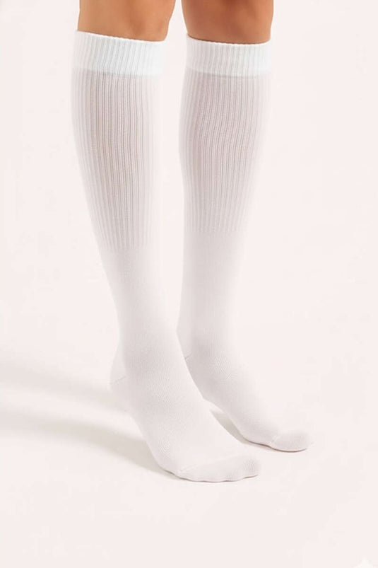 Kadın Kolej Diz altı Çorap Beyaz