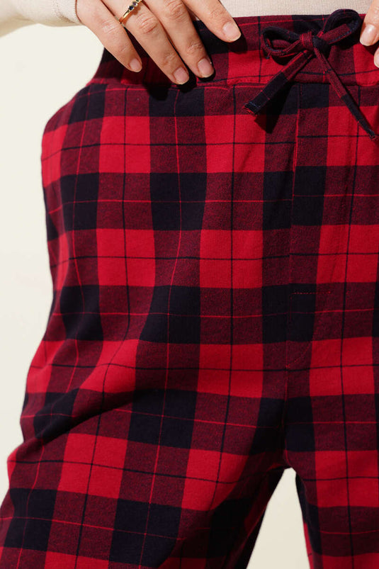 Pantaloni del pigiama Versa da donna, color bordeaux