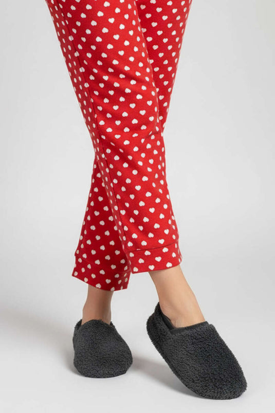 Damesslippers in rookgrijs