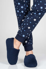 Chaussons Doux Pour Femme Bleu Marine
