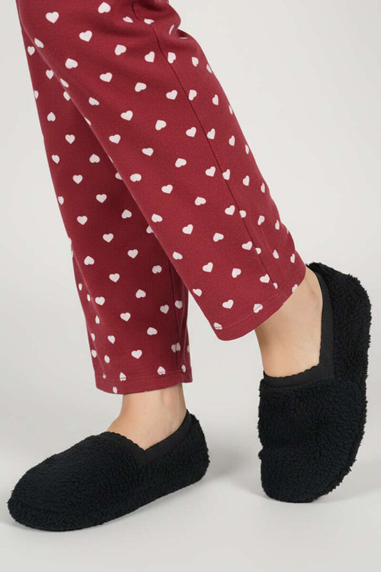 Zachte damesslippers zwart