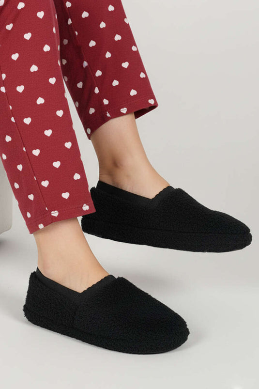 Zachte damesslippers zwart