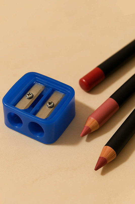 blauer Bleistiftspitzer