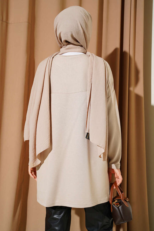 Basic Tunic with Heart Detail Stone