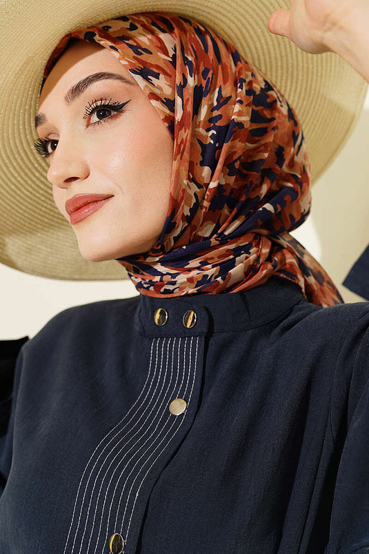 Foulard doux à motif camouflage couleur rose fané