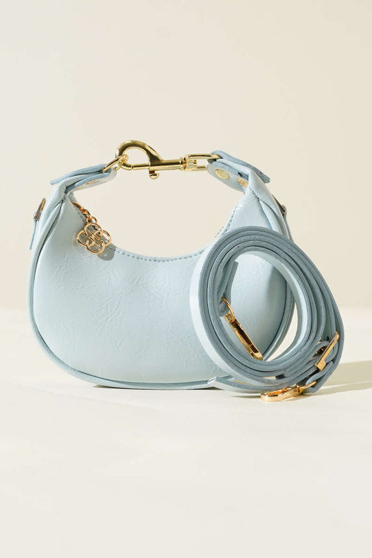 Baby Blue Mini Bag with Hooks
