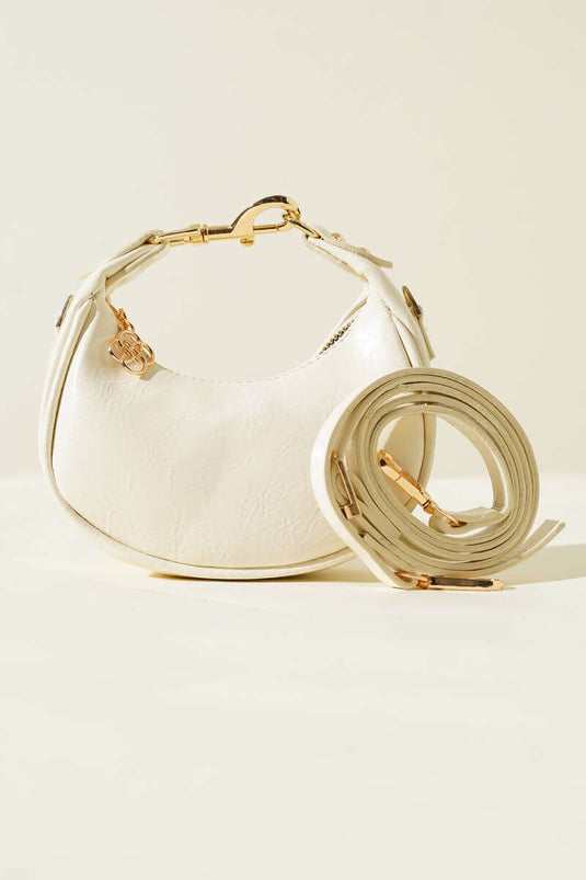 Mini Bag with Hook, Cream