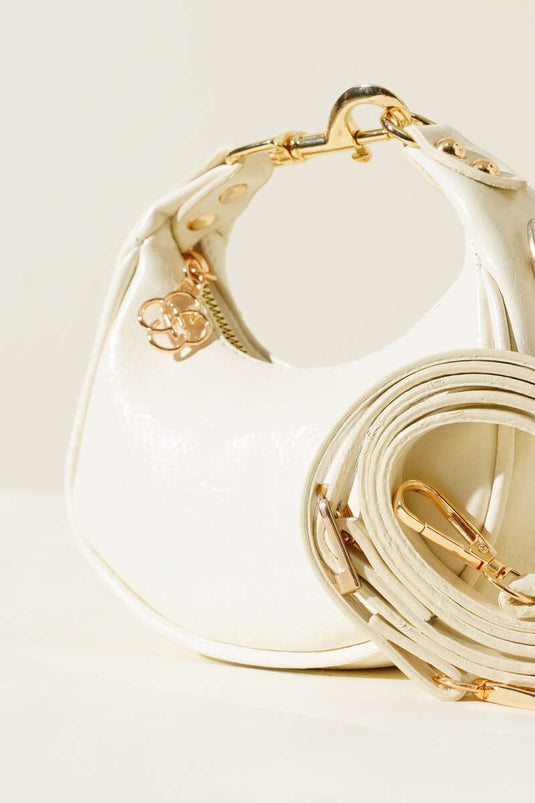 Mini Bag with Hook, Cream