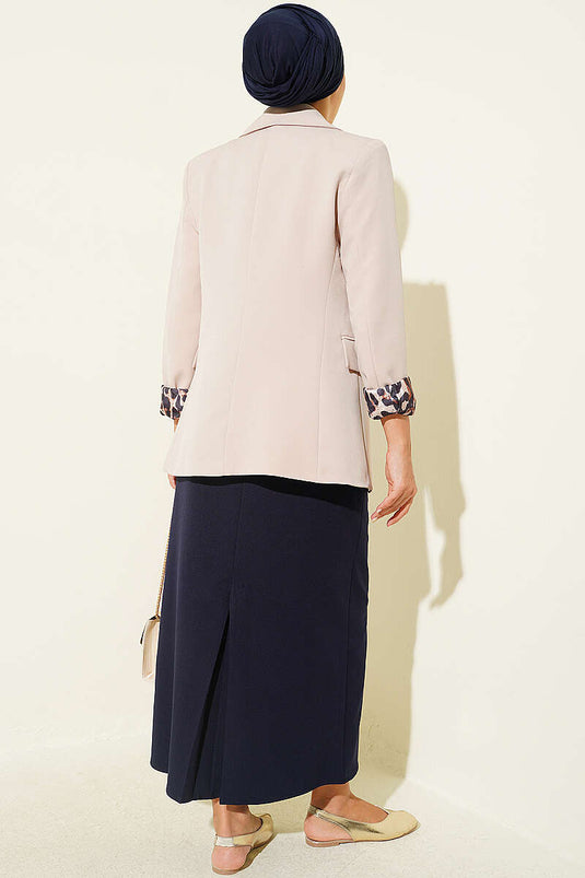 Navy Modest Bleistiftrock Mit Seitenschlitz